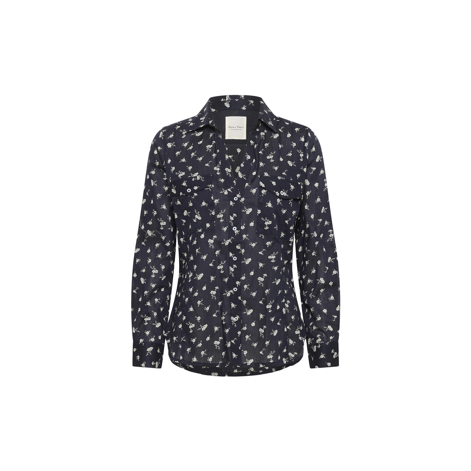 CortnioPW Shirt, dark navy fragile print