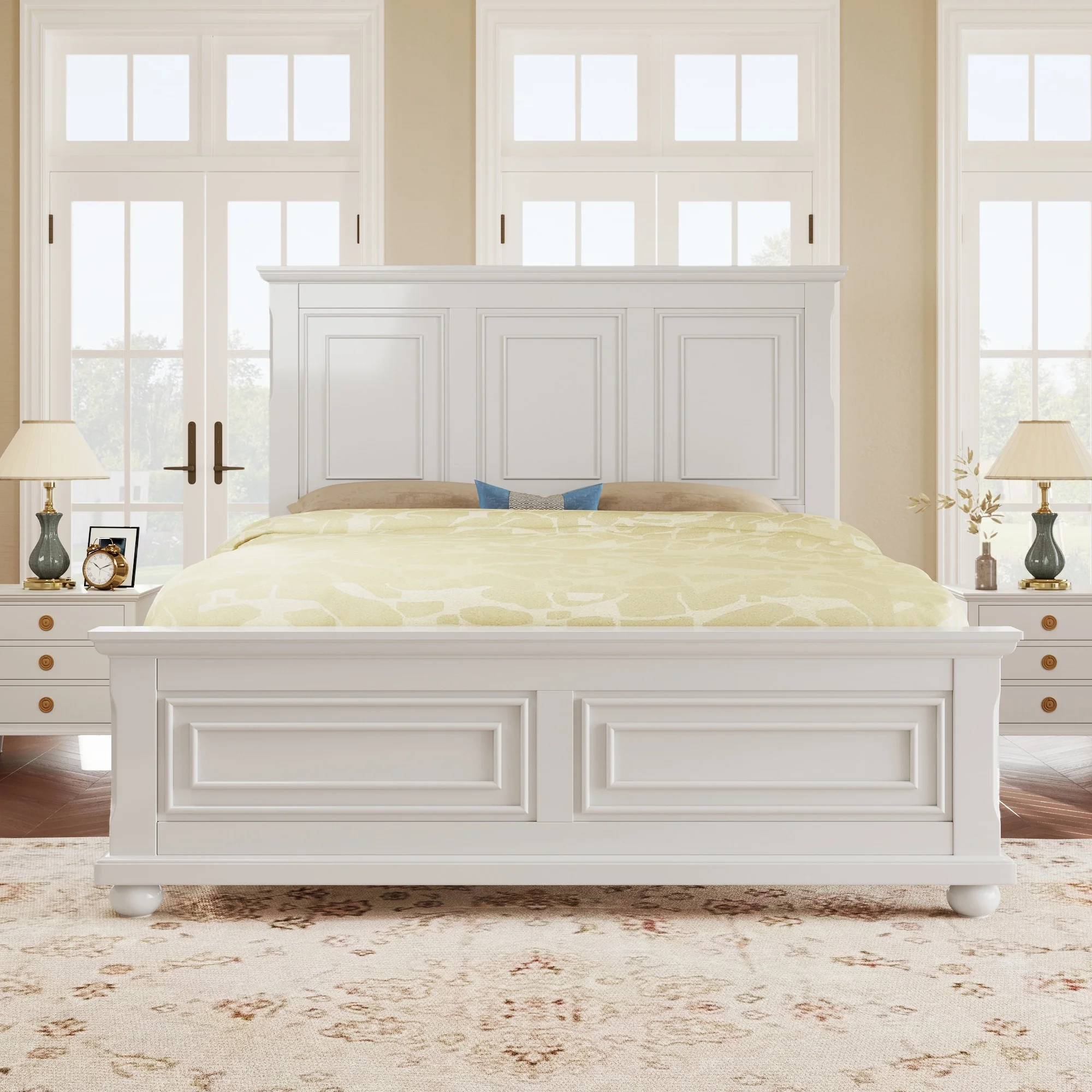 Traditional Town and Country Style Pinewood King Bed - Kids' Beds