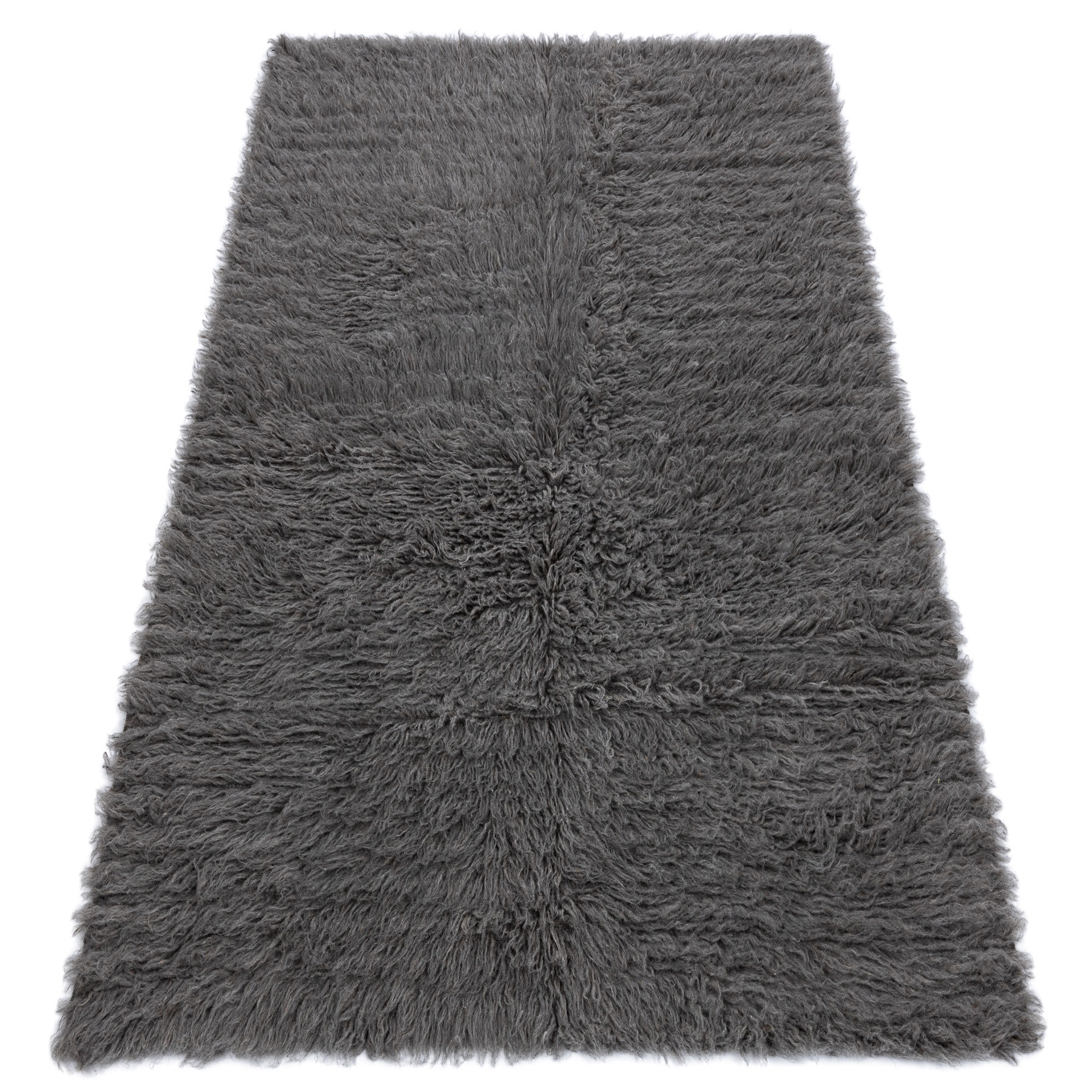 FLOKATI WEŁNIANE - Narzuta, Pled szare 55x110 cm