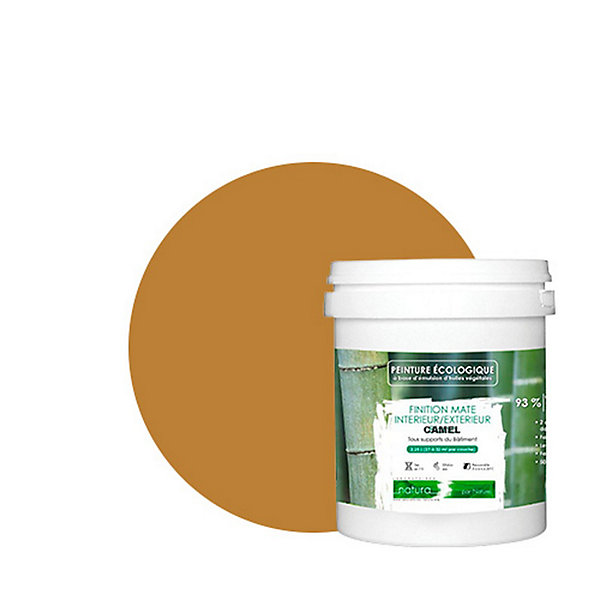Camel Peinture interieur exterieur aspect mat Natura - Camel - 1L