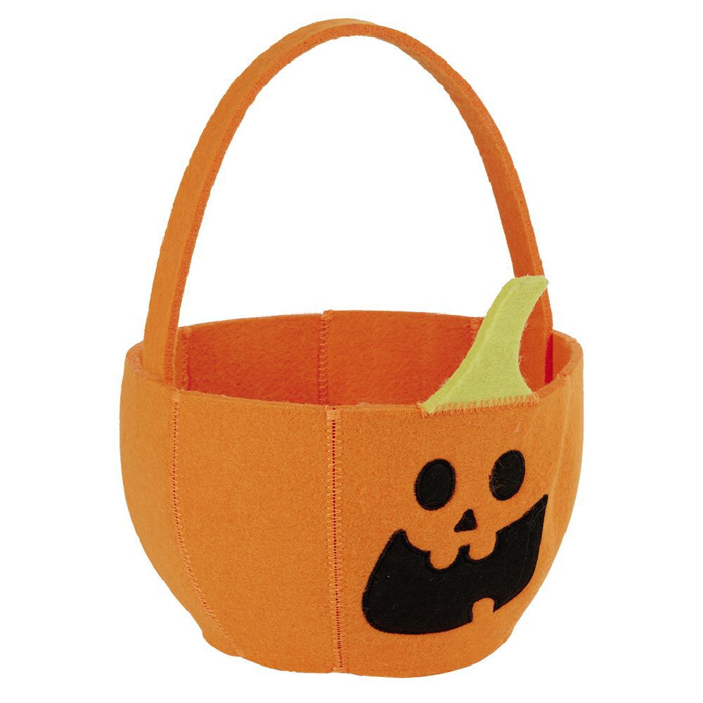 Sac à bonbons Halloween citrouille orange 35xH58cm