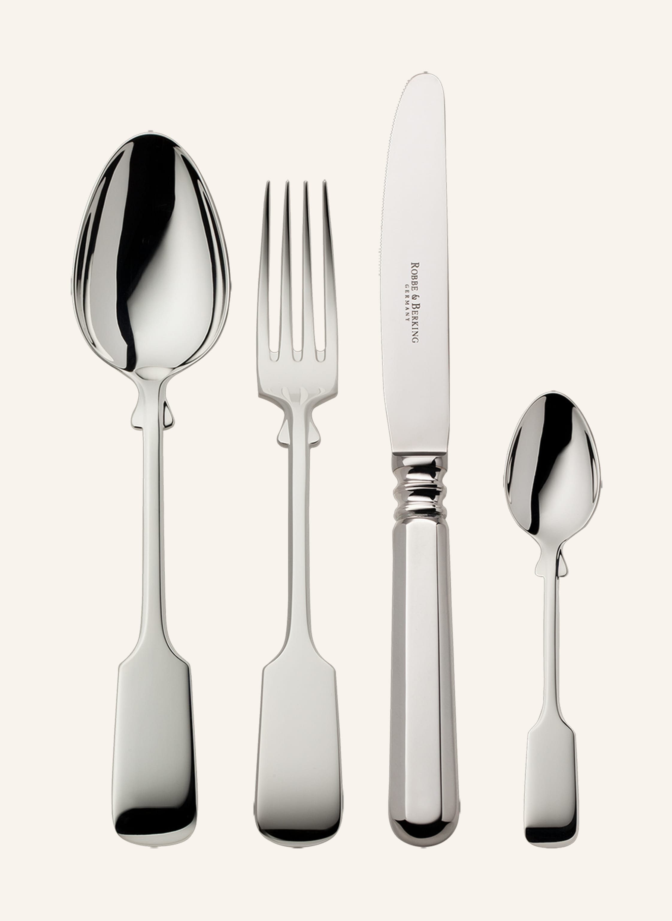 ROBBE & BERKING 4-tlg. Besteckset ALT-SPATEN