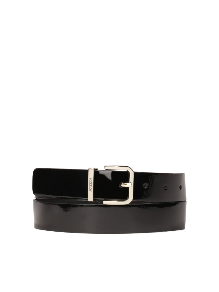 Smooth patent belt with square buckle
