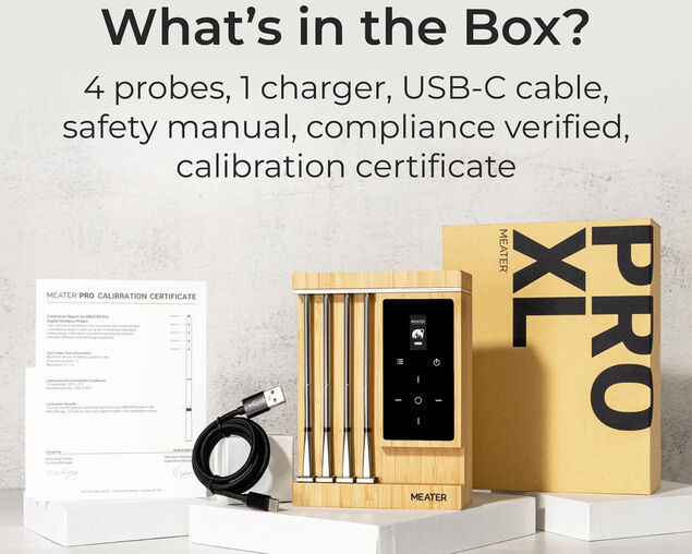 Meater Pro XL 4 Probe Wireless Smart Meat Thermometer