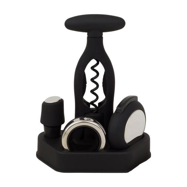 KIT PARA VINHO COM 4 PEÇAS CORTÊS