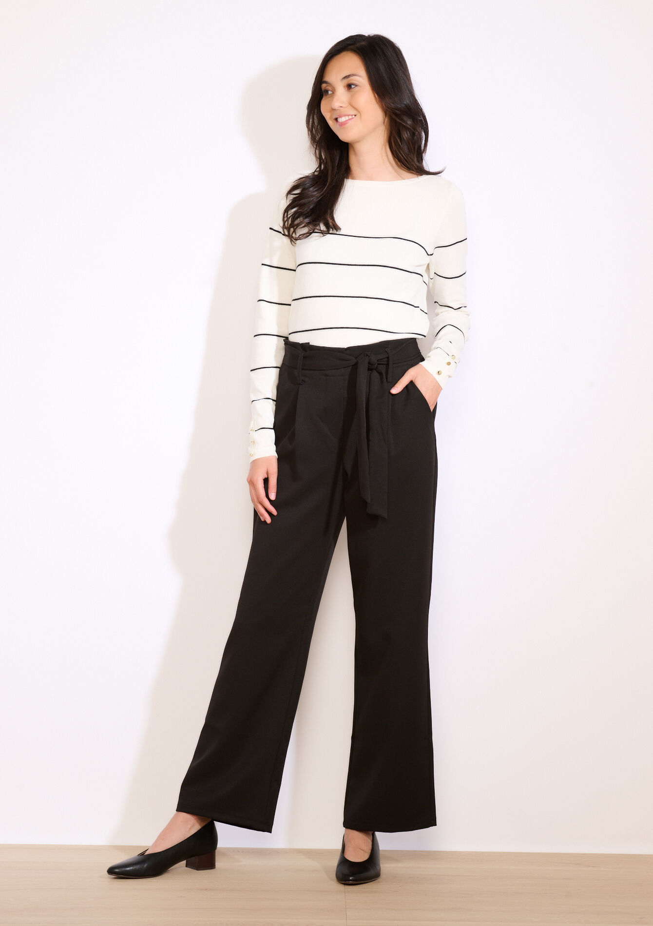 Wijde broek met ceintuur