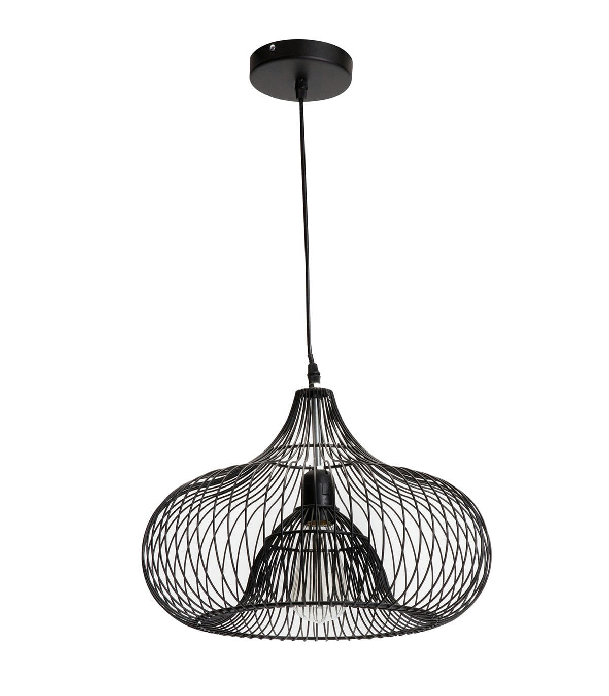 CHARLOTTE - Suspension en métal noir d. 39 cm