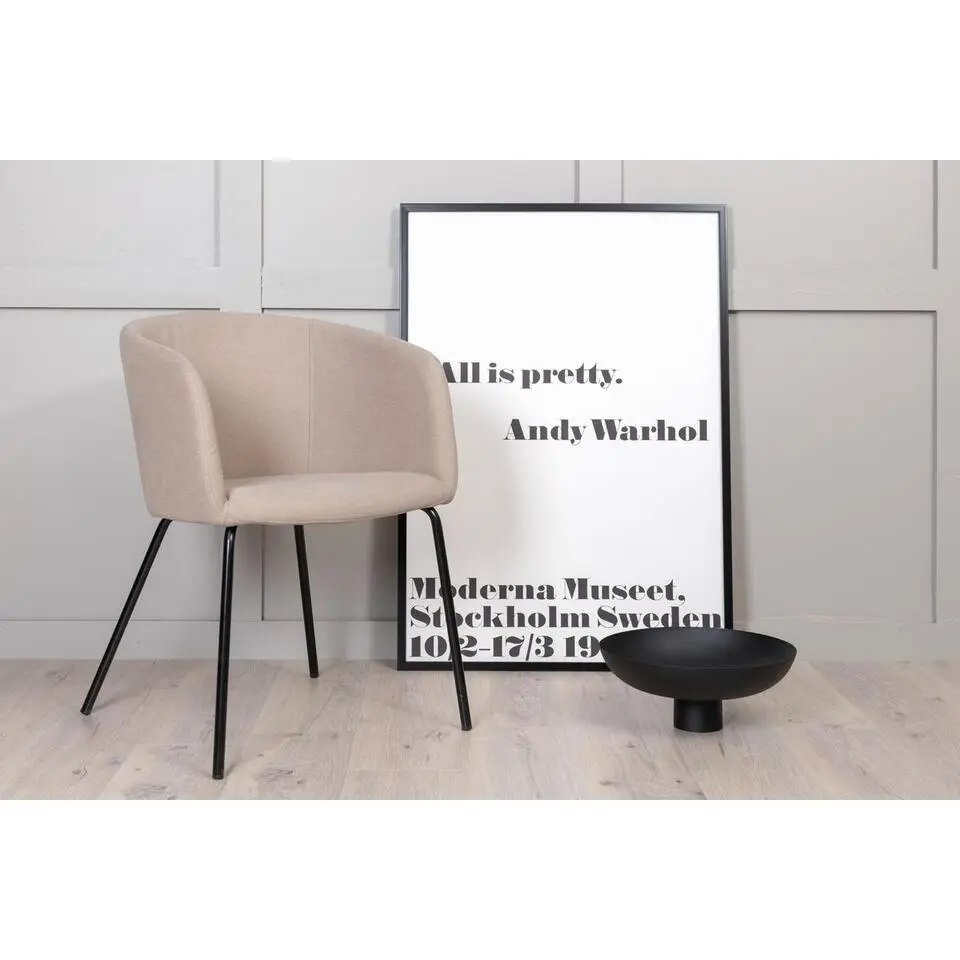 Svea - Tiro eetkamerstoel - linnenlook - beige