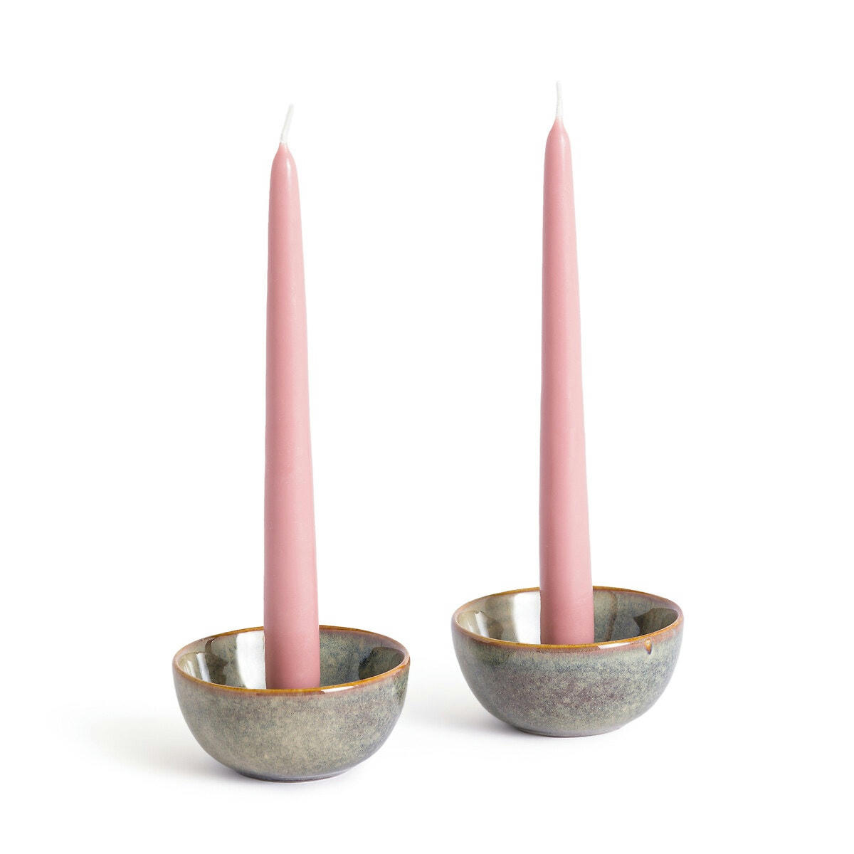 Lot de 2 bougies lisses, Fabola