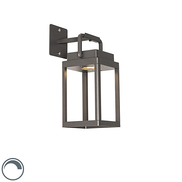 Applique murale d'extérieur gris foncé avec LED rechargeable - Yara