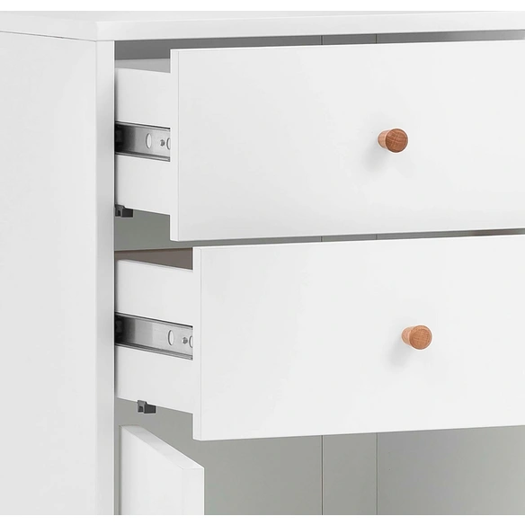 Highboard »Bjarne«, (BxHxT): 60,2 x 113,5 x 33 cm, mattweiß