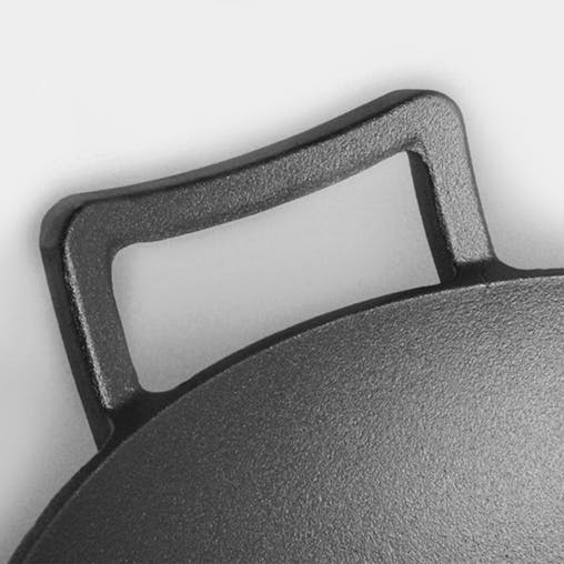 SOGA 2X 32cm Commercial Cast Iron Wok FryPan with Wooden Lid Fry Pan