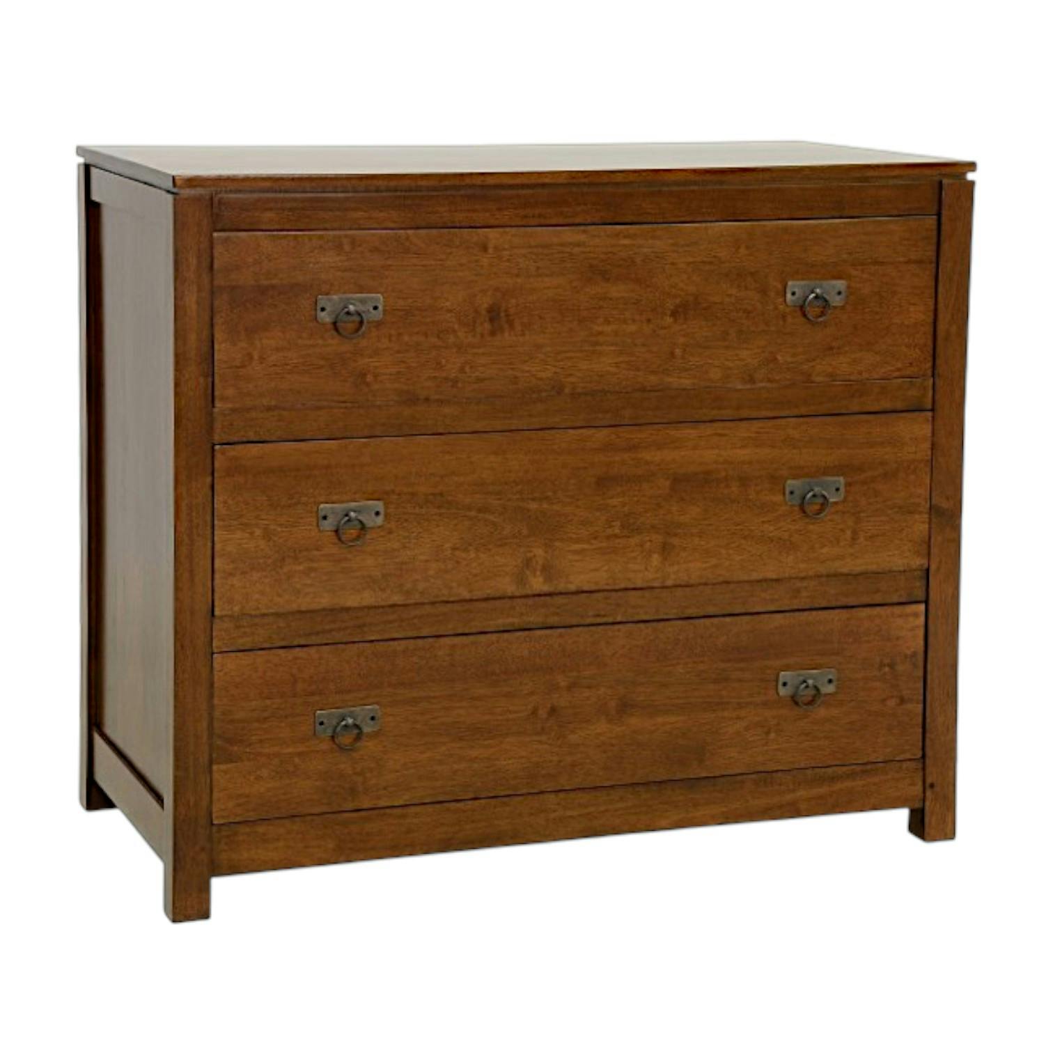 Commode Hévéa 3 tiroirs 100x50x84,6cm HELENA