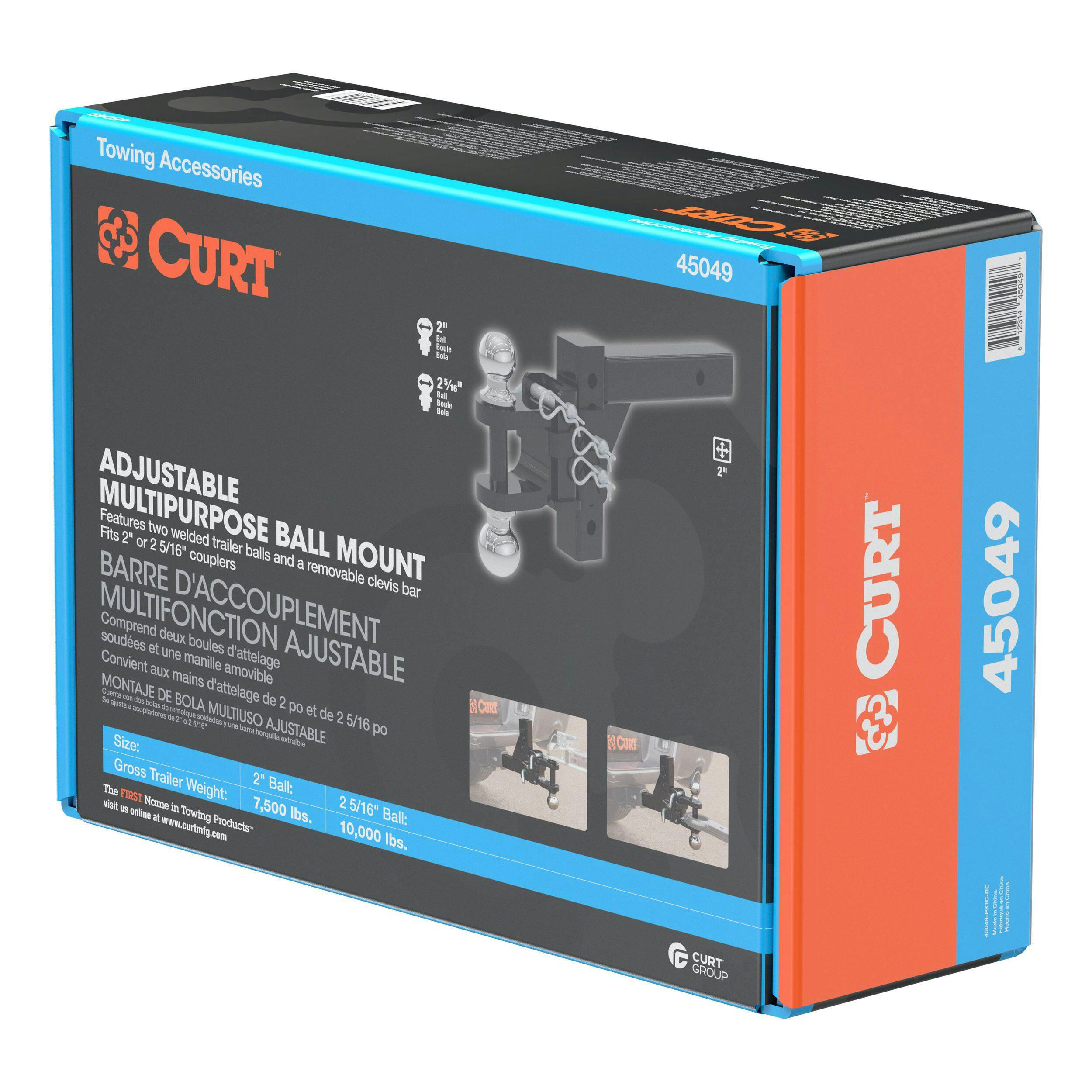 CURT Adjustable Multipurpose Ball Mount