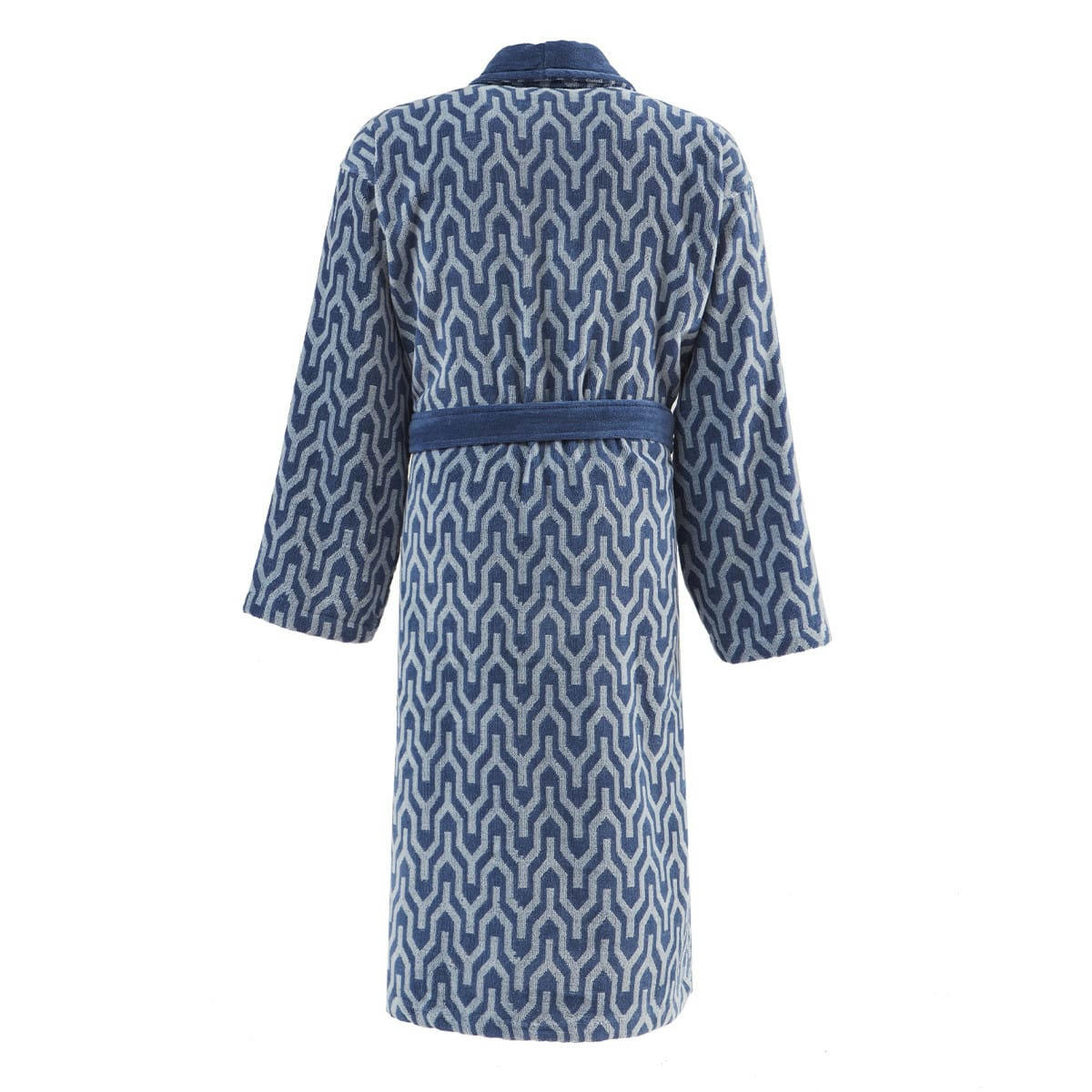 LOKKEN - Peignoir col châle velours  indigo XXL