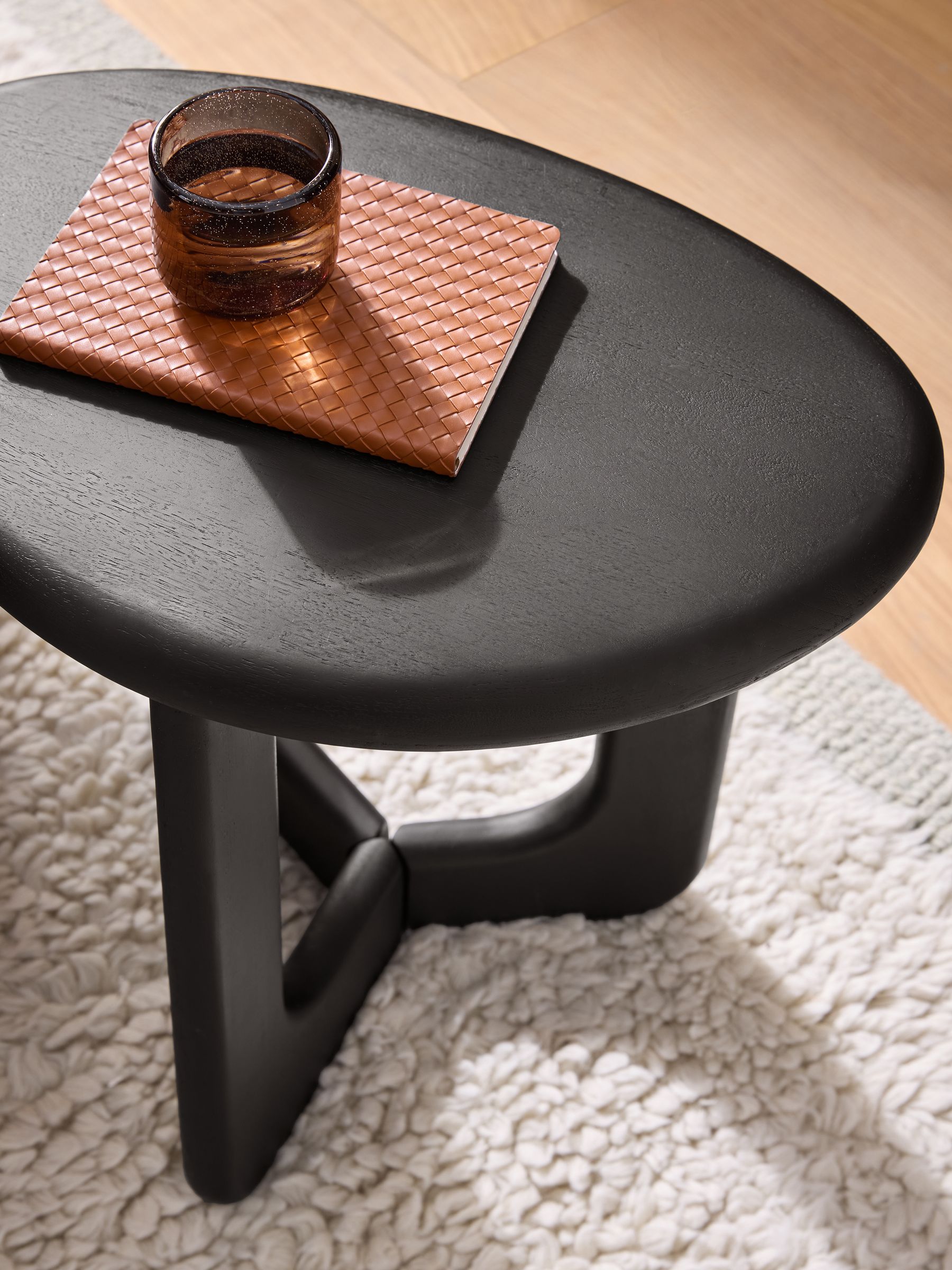 Arlo Side Table in Black Mango Wood