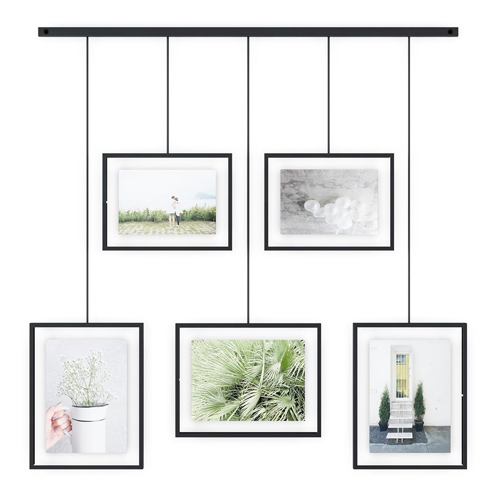 Umbra Exhibit Set van 5 Fotolijsten - Zwart