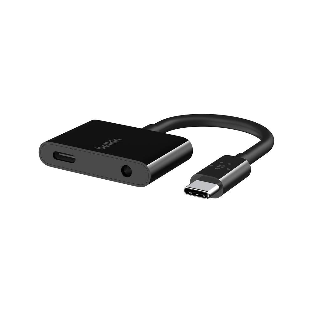 Belkin Rockstar USB-C & 3.5MM Audio Adapter for Note10, Pixel 3, Pixel 3XL, iPad Pro & More, Black