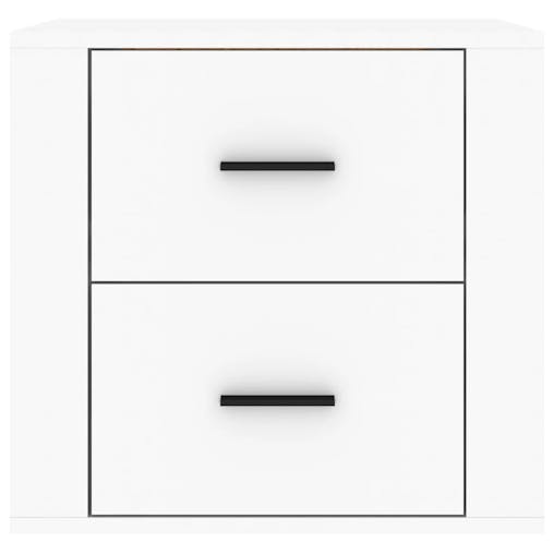 NNEVL Wall-mounted Bedside Cabinet White 50x36x47 cm