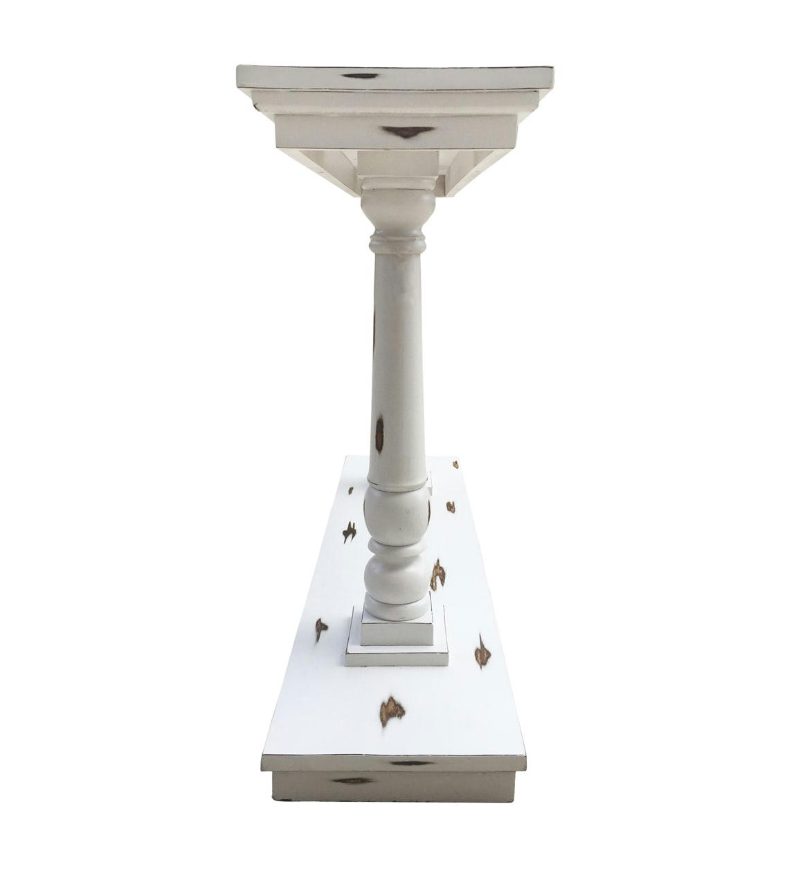 - Console en bois avec colonnes blanches L 120 cm