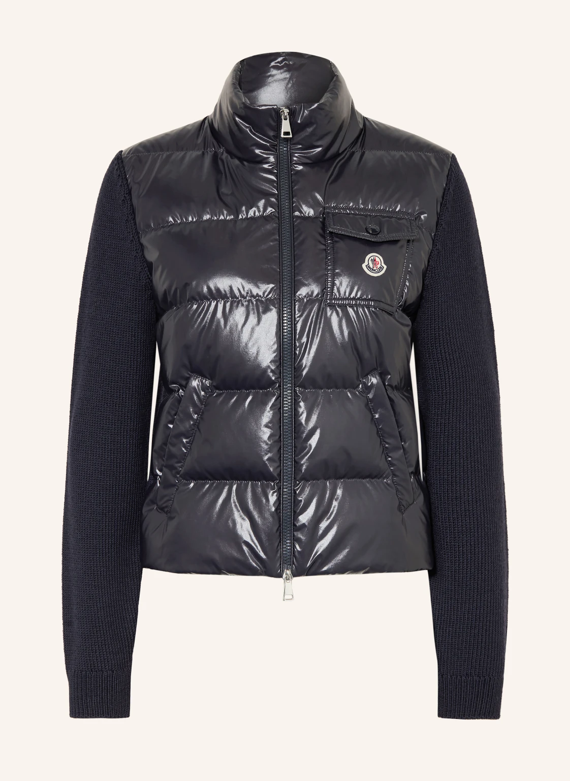 MONCLER Strickjacke im Materialmix