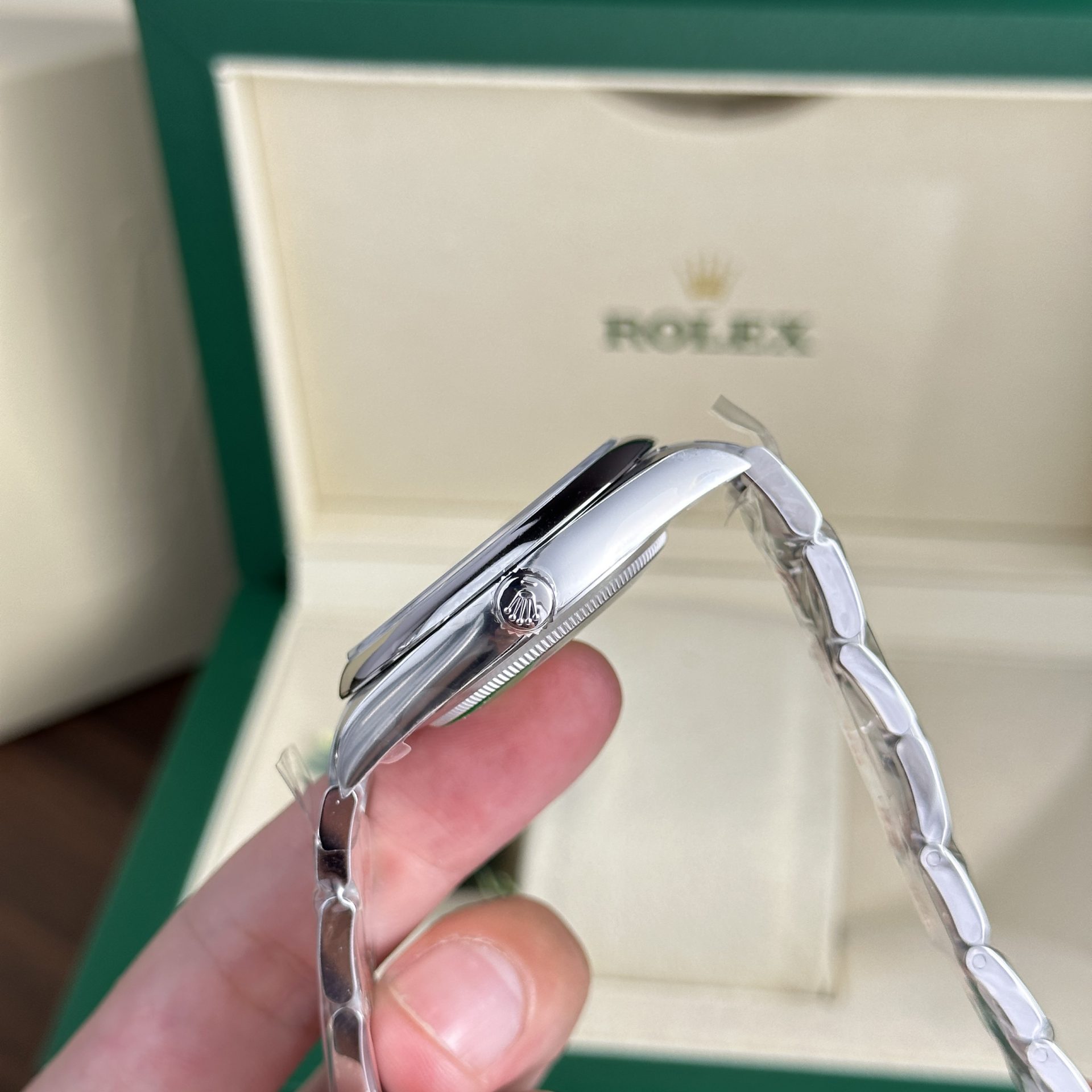 Rolex Oyster Perpetual 124300 904L Steel Ice Blue Dial 41mm Oyster Super Clone