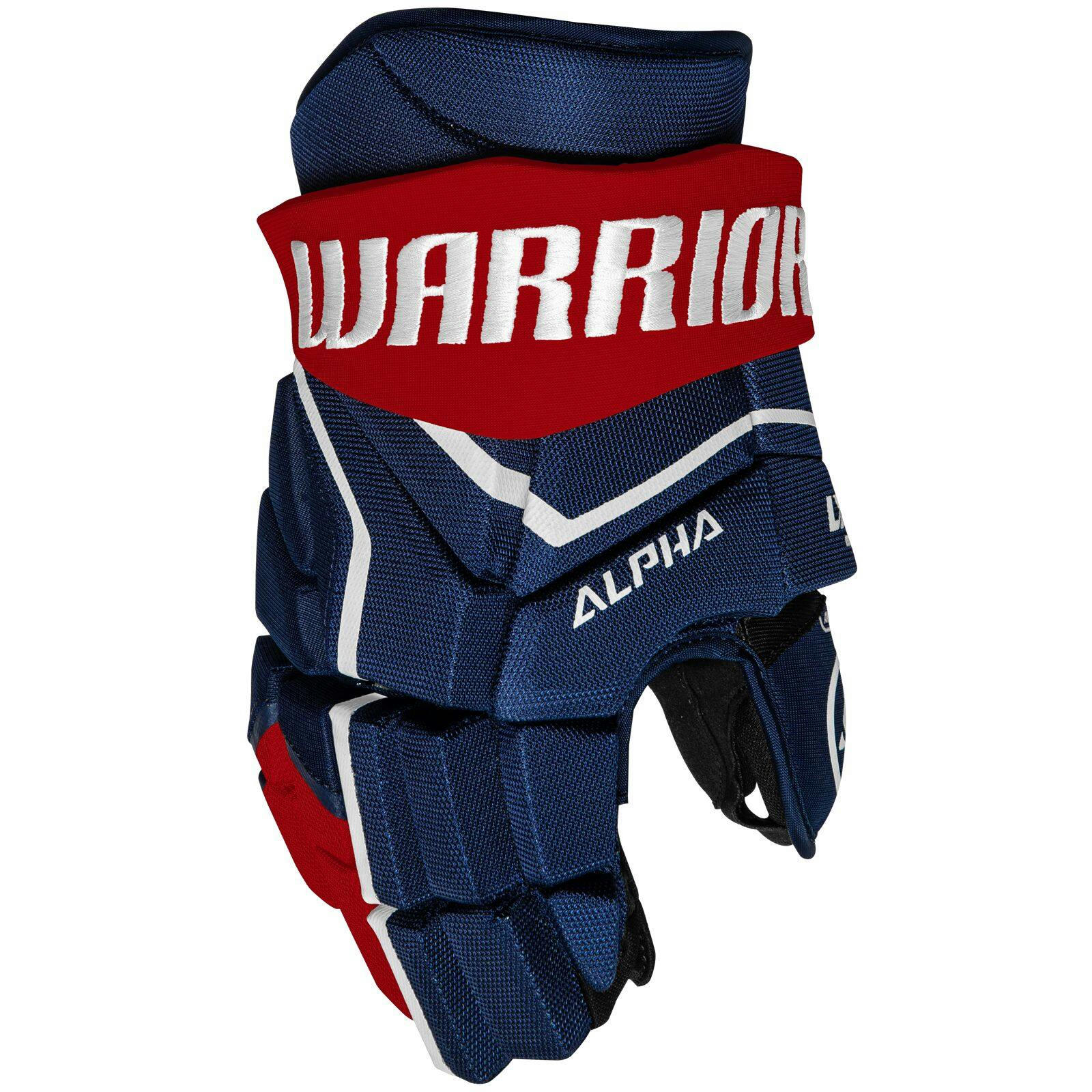 Warrior Alpha LX2 Max Hockey Gloves, Senior, Navy/Red, Assorted Sizes
