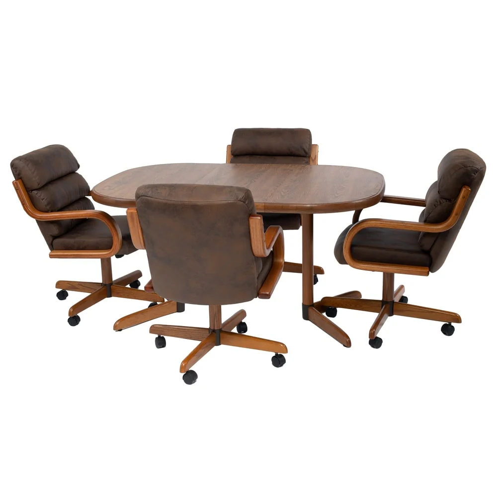 Casual Dining Waterfall Brown 5 piece Table and Chairs Set