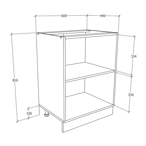 Schrank »Esilo«, BxHxL: 60 x 82 x 46 cm
