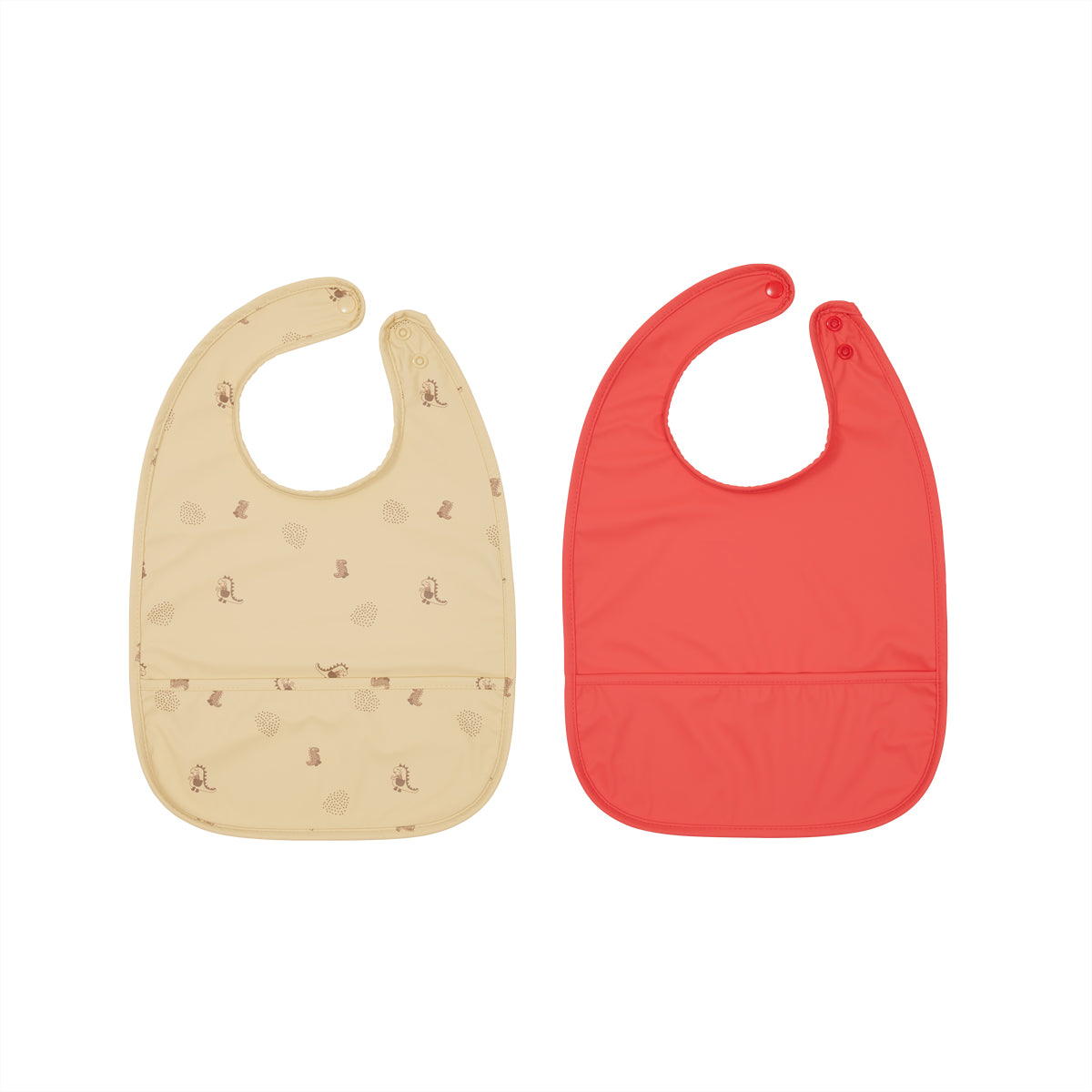 OYOY Slabbetje - Set van 2 Dino - gerecycled polyester