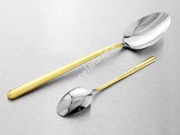 Komplet sztućców 24 cz. na 6 osób Hisar - Bahama Gold (4.0/3.0mm) złocone