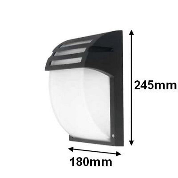 Applique Murale Noire LED IP44 pour ampoule E27 - SILAMP
