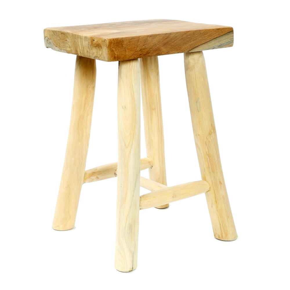 KUDUS - Tabouret en bois de suar naturel
