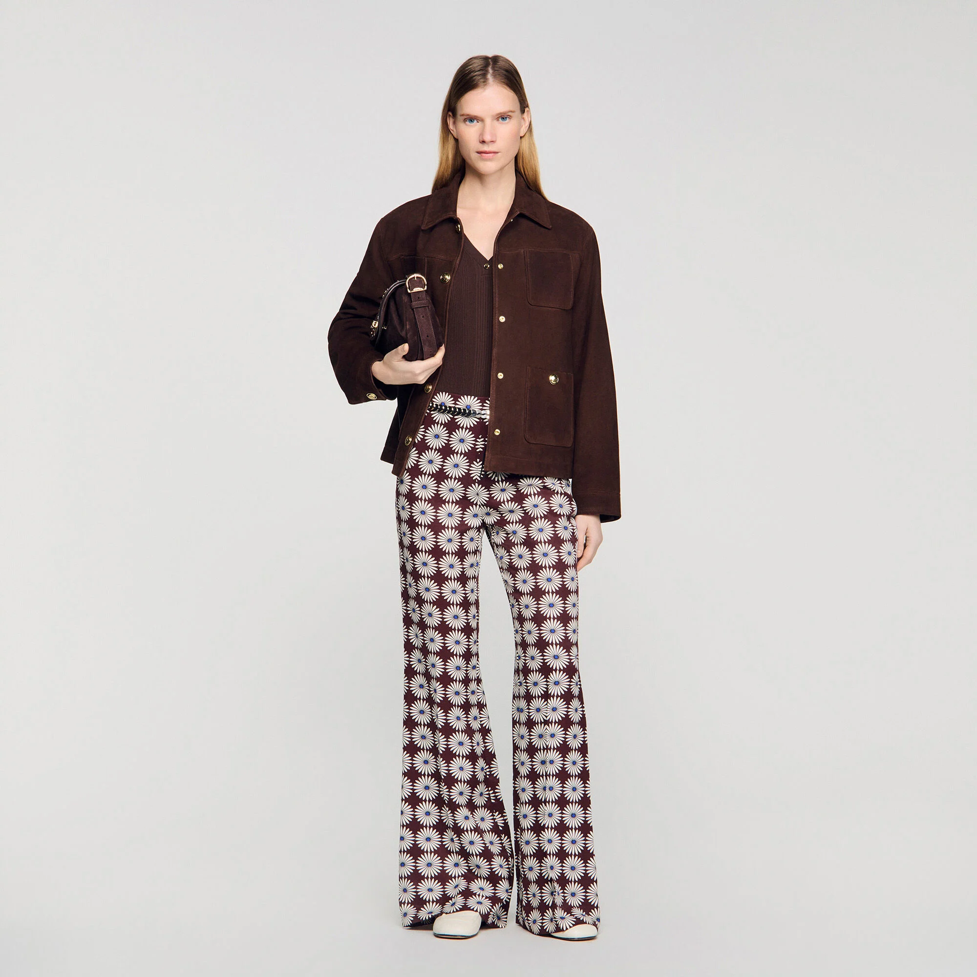 Pantalon fluide imprimé fleuri