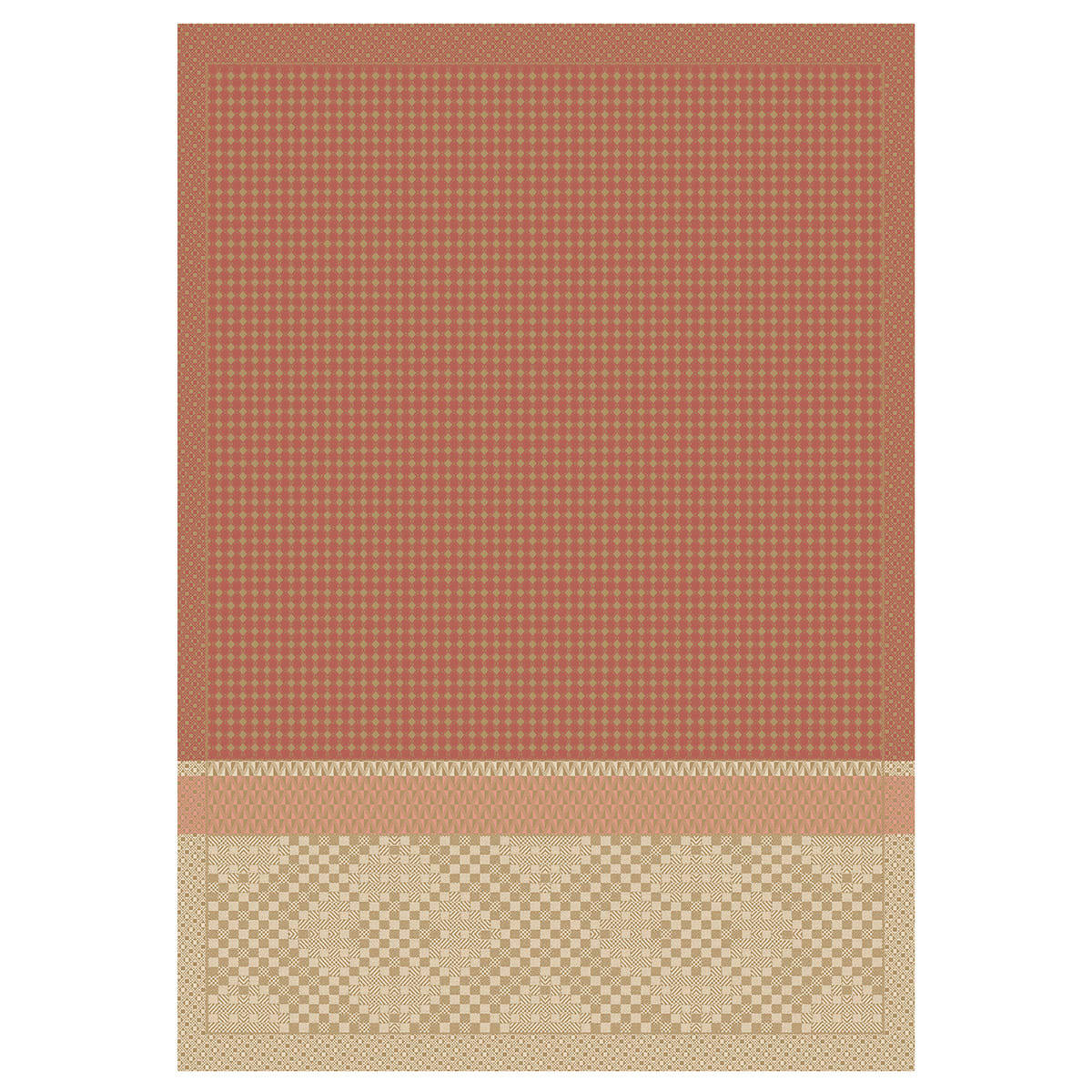 ESSENTIEL GRAPHIQUE - Essuie-mains en coton terre 54 x 38