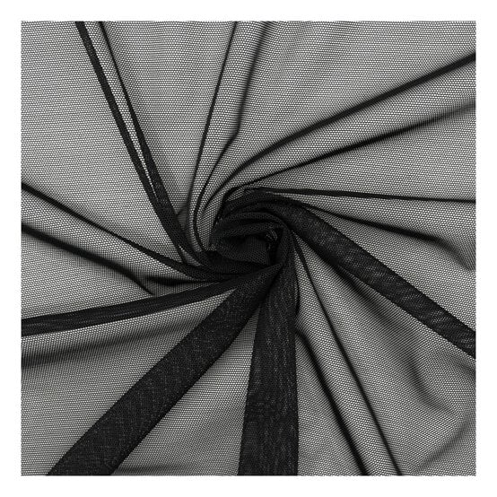 Black Spandex Mesh Fabric by the Metre