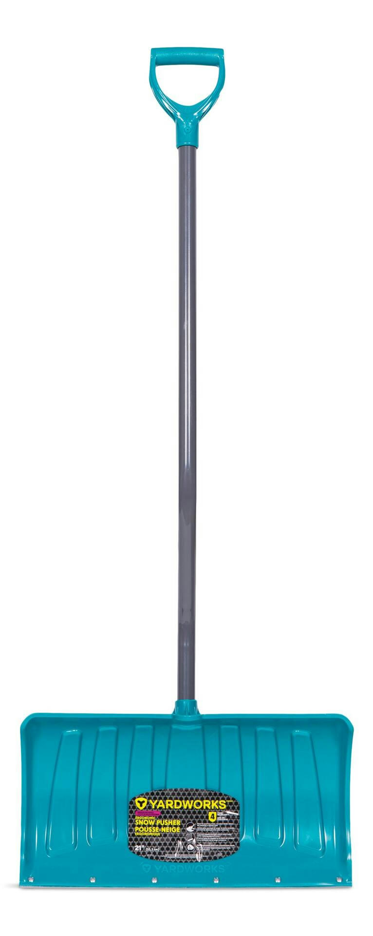 Yardworks HD  Ergo Shovel, Pusher with  Galvanized Wear Strip, 21-in
