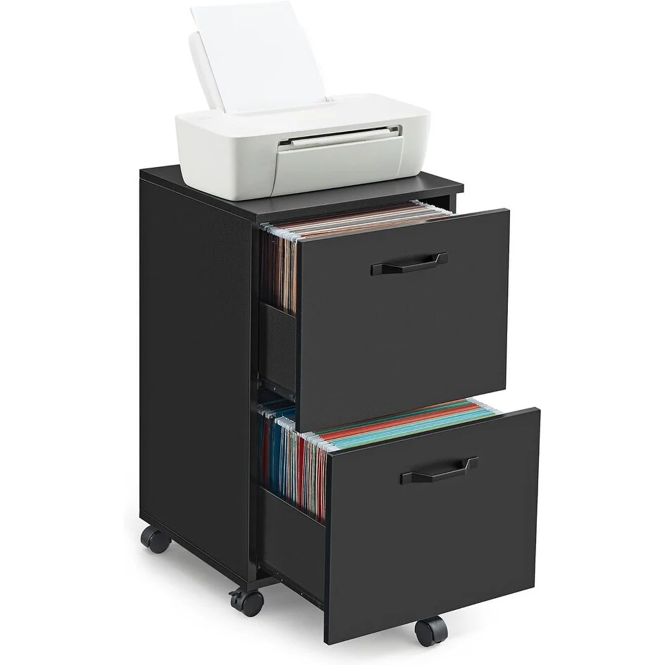 VASAGLE 2-Drawer File Cabinet, Filing Cabinet for Home Office, Small Rolling File Cabinet, Printer Stand, for A4
