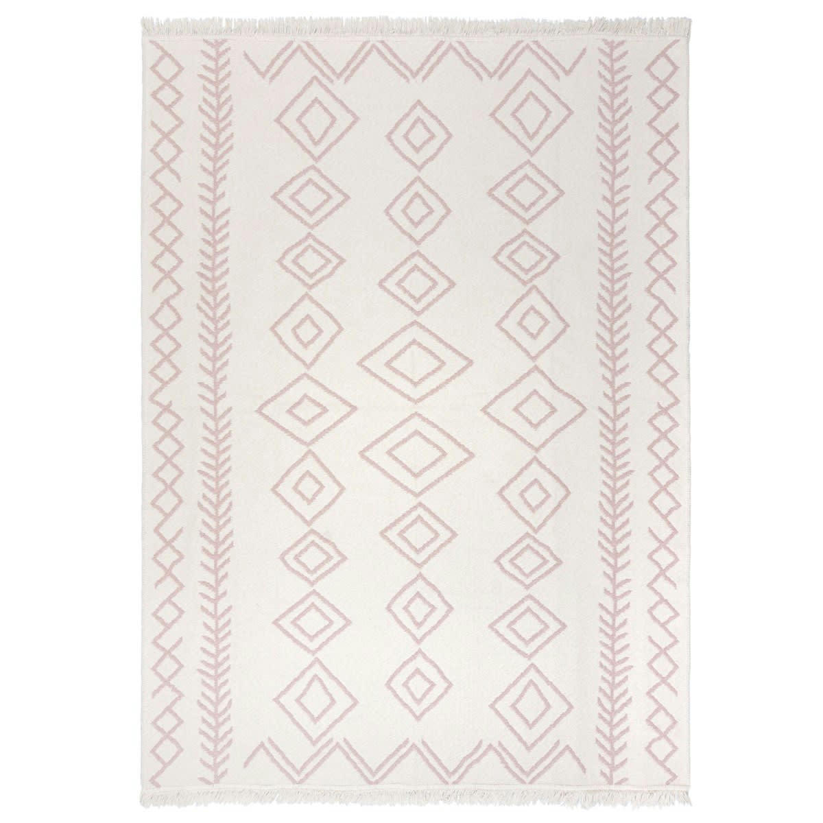 EDIA - Tapis moderne en coton recyclé beige 160x230 cm