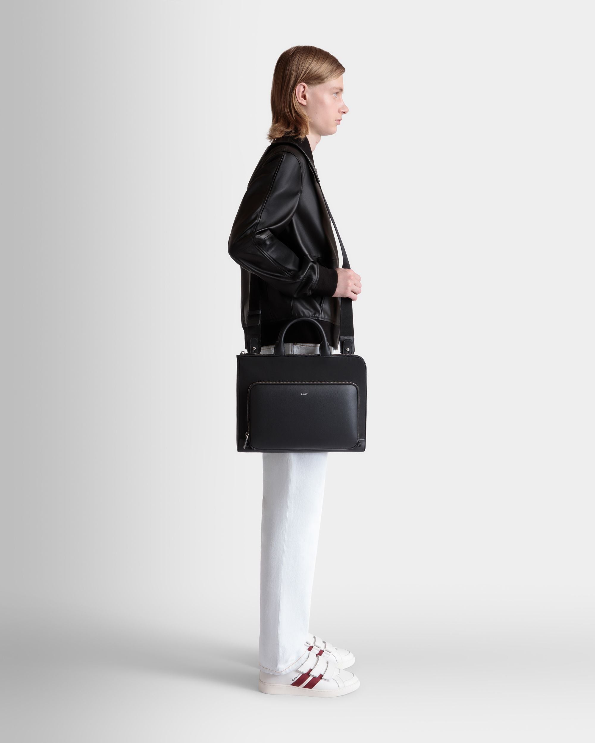 Vogel Aktentasche Aus Nylon Und Recyceltem Leder In Schwarz