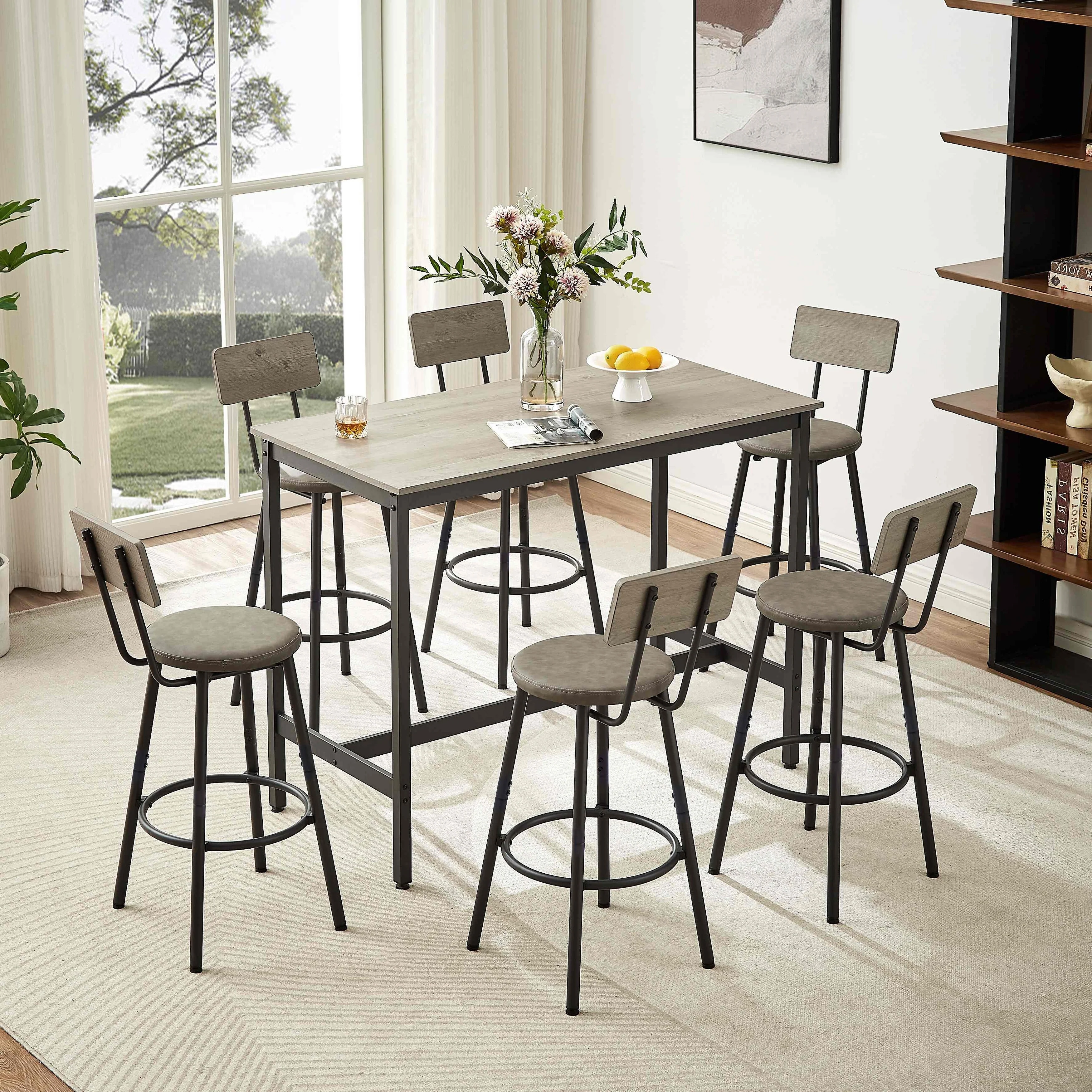 Pub High Dining Table 7 Piece Set