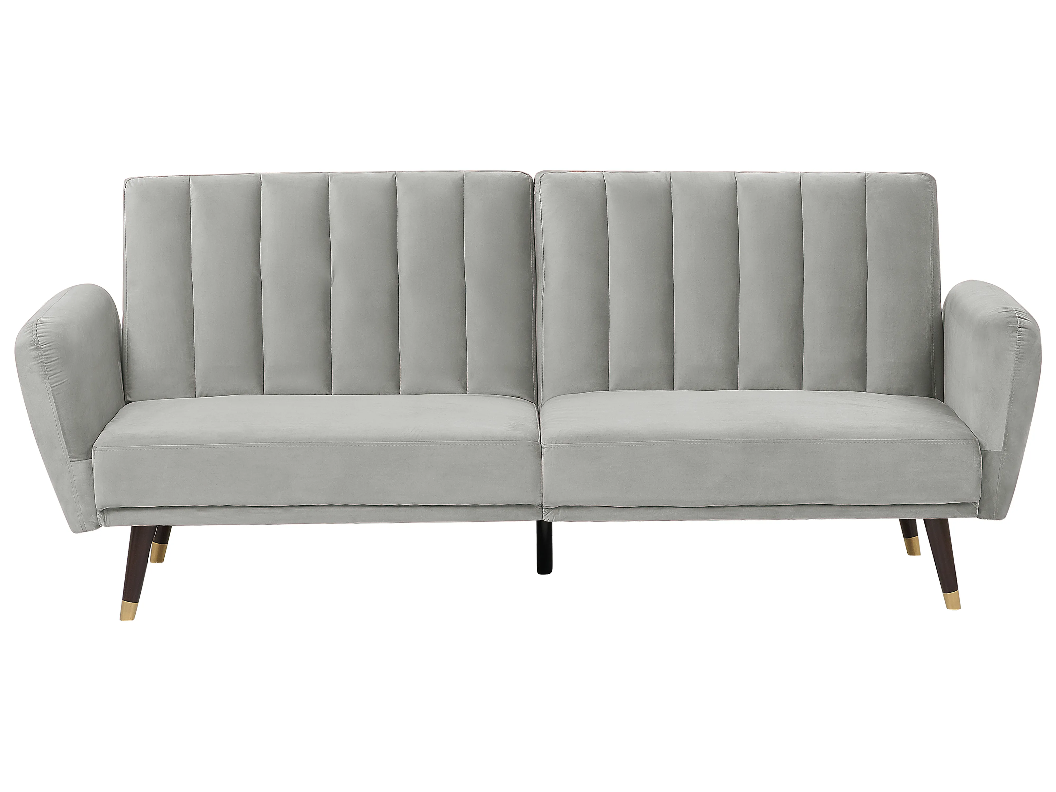 Sofa Bed 3 Seater VIMMERBY Velvet Light Grey