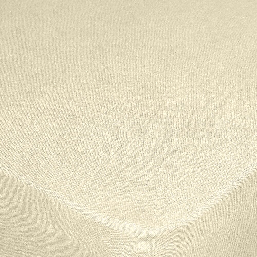 Drap housse 2 personnes 160x200cm polyester uni beige