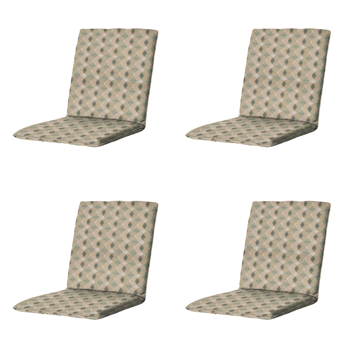 Madison stapelstoelkussen Rae - groen - 97x49x5cm - set van 4