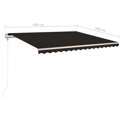NNEVL Automatic Retractable Awning 400x300 cm Anthracite