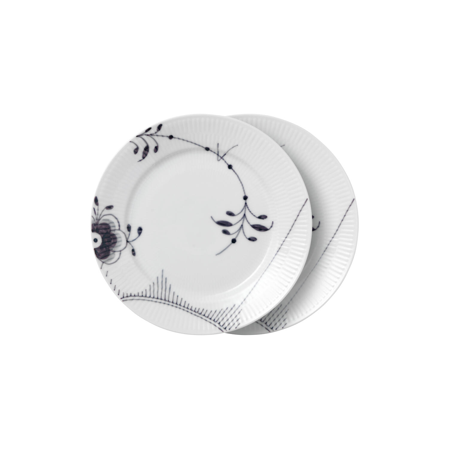 Sort Mega Riflet tallerken nr. 2 ø 22 cm 2 stk.