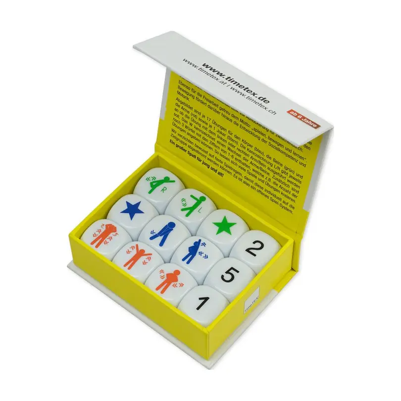 Spielset 12-teilig Würfel-Set Bewegung