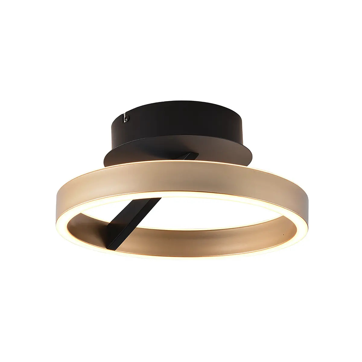 Freelight plafondlamp Pilota - 2 lichts - 30 x 12  cm - zwart goud