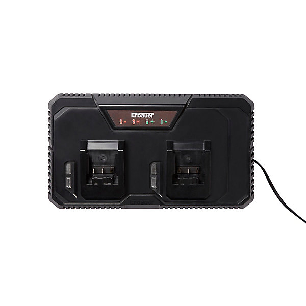 Chargeur de batterie rapide Erbauer 18V - pour 2 batteries