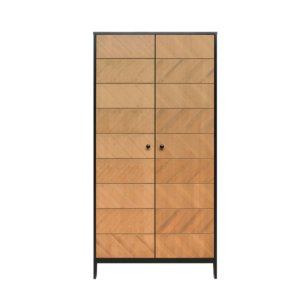 JOB - Armoire 2 portes noir naturel naturel